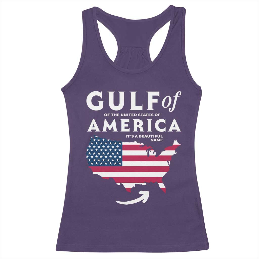 Trump America's Gulf Racerback Tank Top Gulf Of The Usa American Flag Pride Patriotic TS02 Purple Print Your Wear