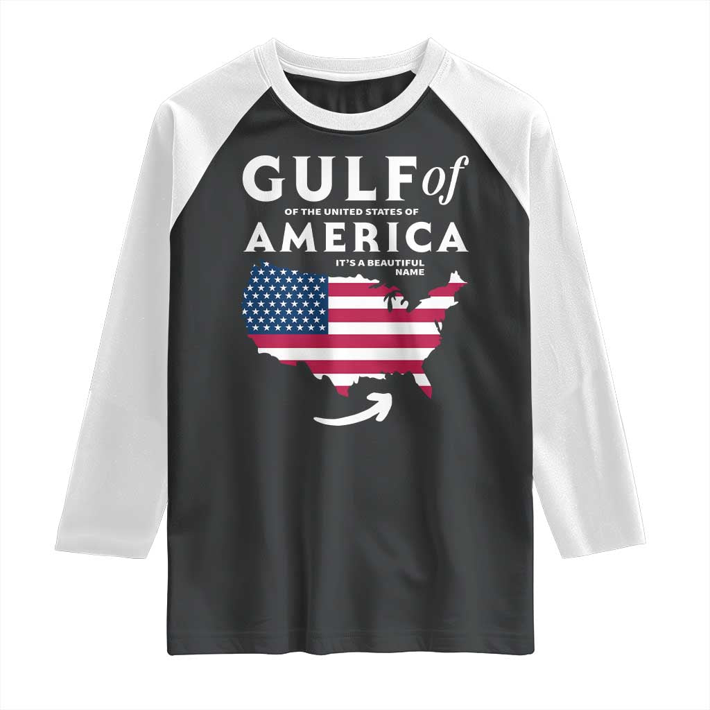 Trump America's Gulf Raglan Shirt Gulf Of The Usa American Flag Pride Patriotic TS02 Black White Print Your Wear