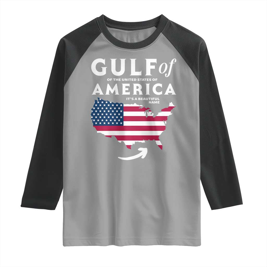 Trump America's Gulf Raglan Shirt Gulf Of The Usa American Flag Pride Patriotic TS02 Sport Gray Black Print Your Wear