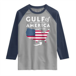 Trump America's Gulf Raglan Shirt Gulf Of The Usa American Flag Pride Patriotic TS02 Sport Gray Navy Print Your Wear