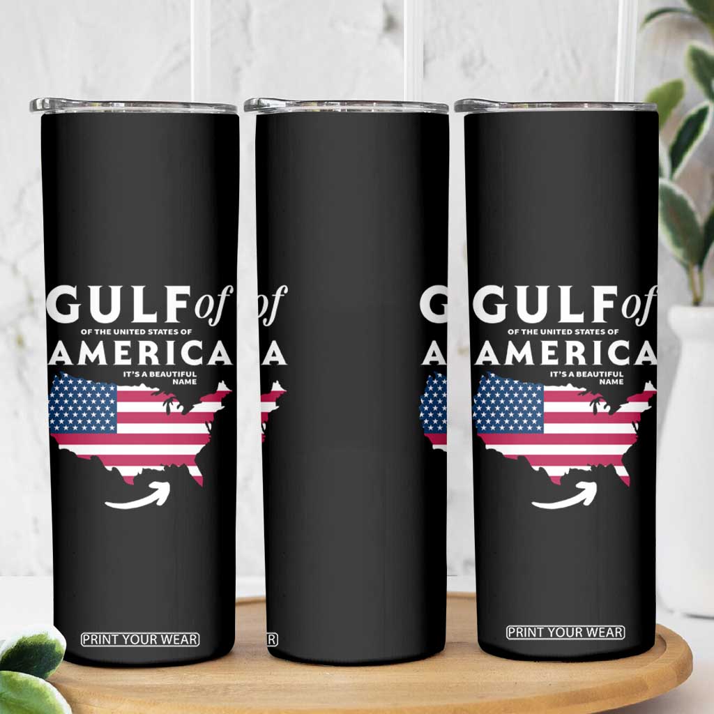 Trump America's Gulf Skinny Tumbler Gulf Of The Usa American Flag Pride Patriotic TS02 Print Your Wear