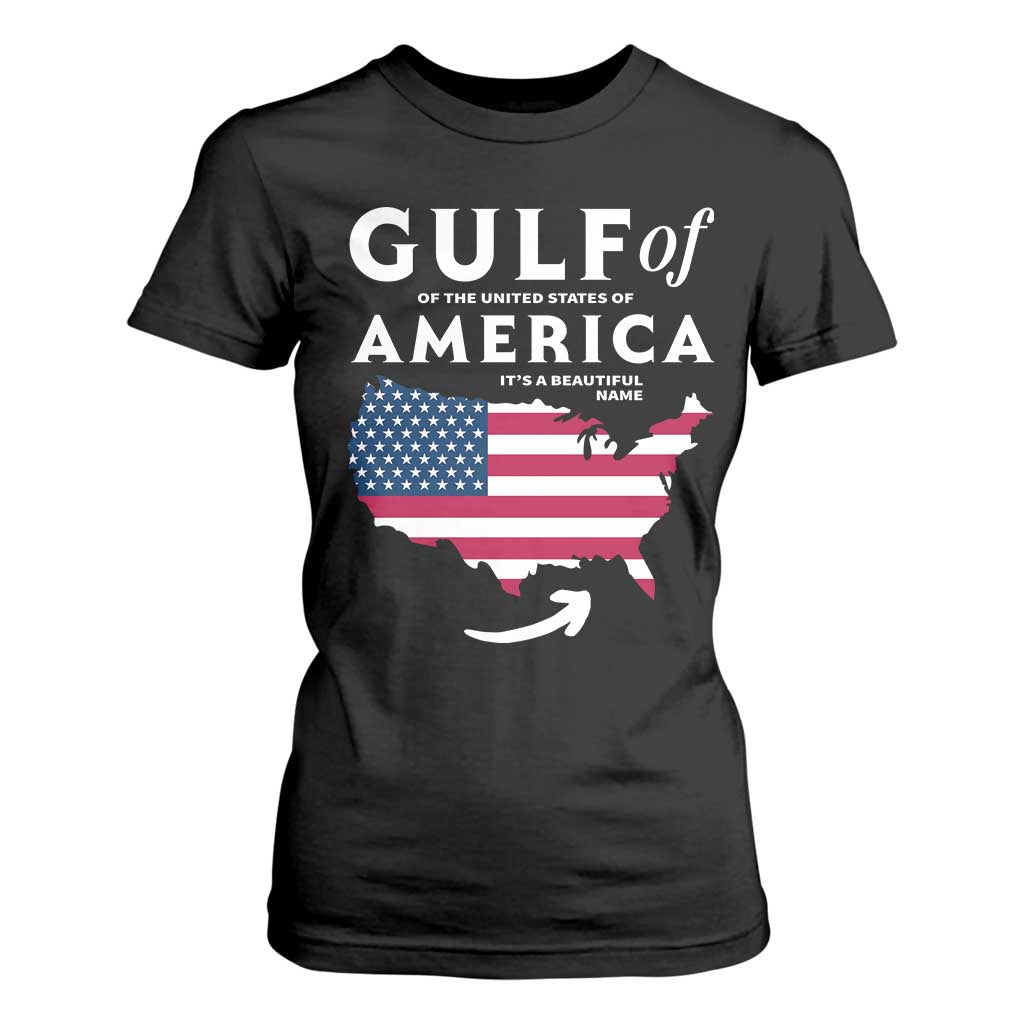 Trump America's Gulf T Shirt For Women Gulf Of The Usa American Flag Pride Patriotic TS02 Black Print Your Wear