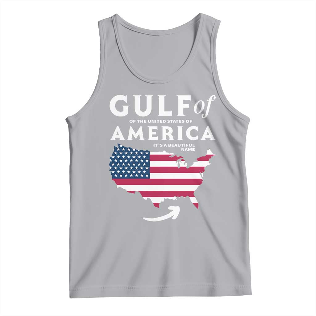 Trump America's Gulf Tank Top Gulf Of The Usa American Flag Pride Patriotic TS02 Athletic Heather Print Your Wear