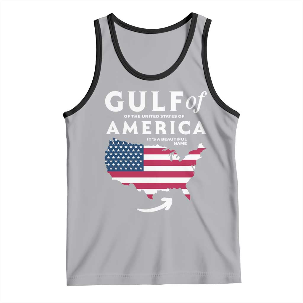 Trump America's Gulf Tank Top Gulf Of The Usa American Flag Pride Patriotic TS02 Athletic Heather Black Print Your Wear