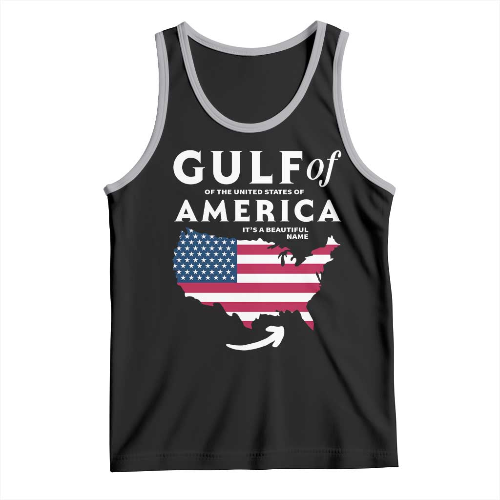 Trump America's Gulf Tank Top Gulf Of The Usa American Flag Pride Patriotic TS02 Black Athletic Heather Print Your Wear