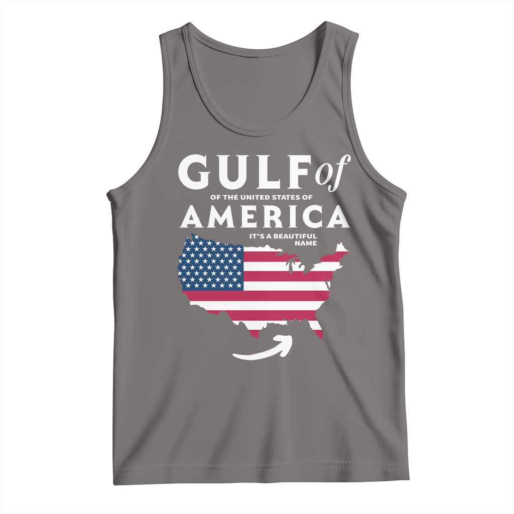 Trump America's Gulf Tank Top Gulf Of The Usa American Flag Pride Patriotic TS02 Deep Heather Print Your Wear