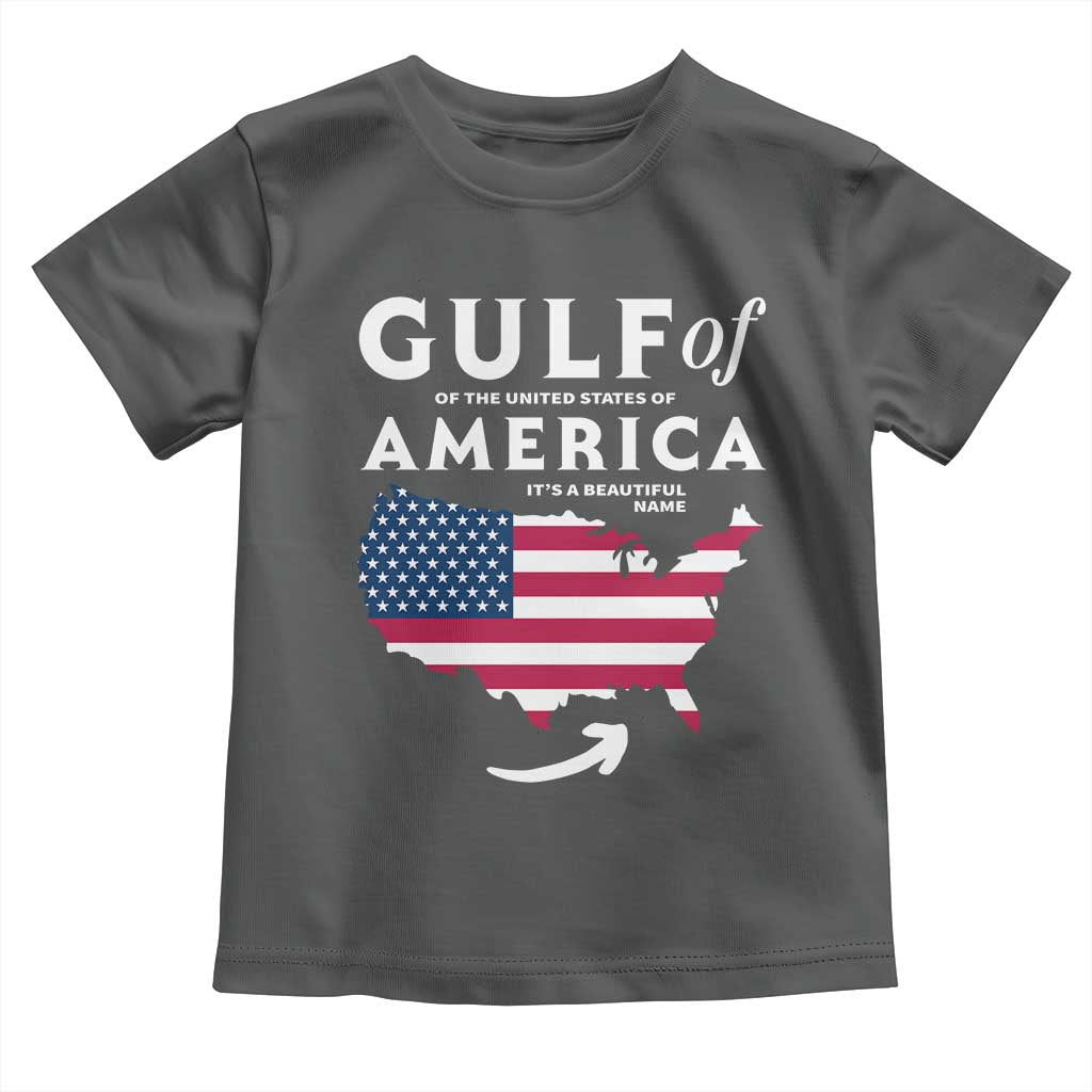 Trump America's Gulf Toddler T Shirt Gulf Of The Usa American Flag Pride Patriotic TS02 Dark Heather Print Your Wear