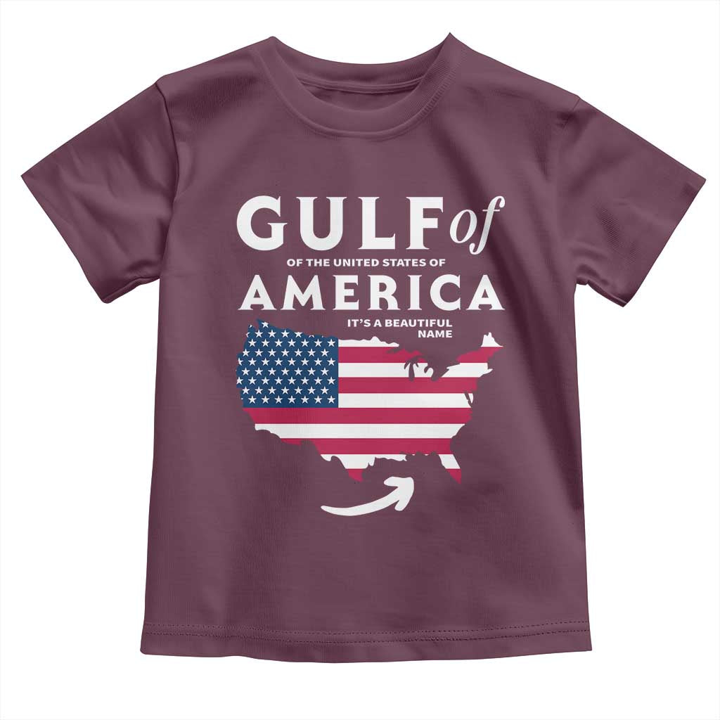 Trump America's Gulf Toddler T Shirt Gulf Of The Usa American Flag Pride Patriotic TS02 Maroon Print Your Wear