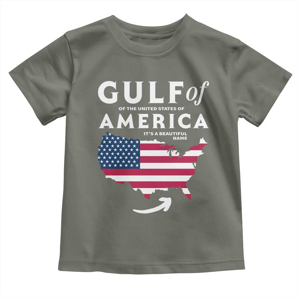 Trump America's Gulf Toddler T Shirt Gulf Of The Usa American Flag Pride Patriotic TS02 Military Green Print Your Wear