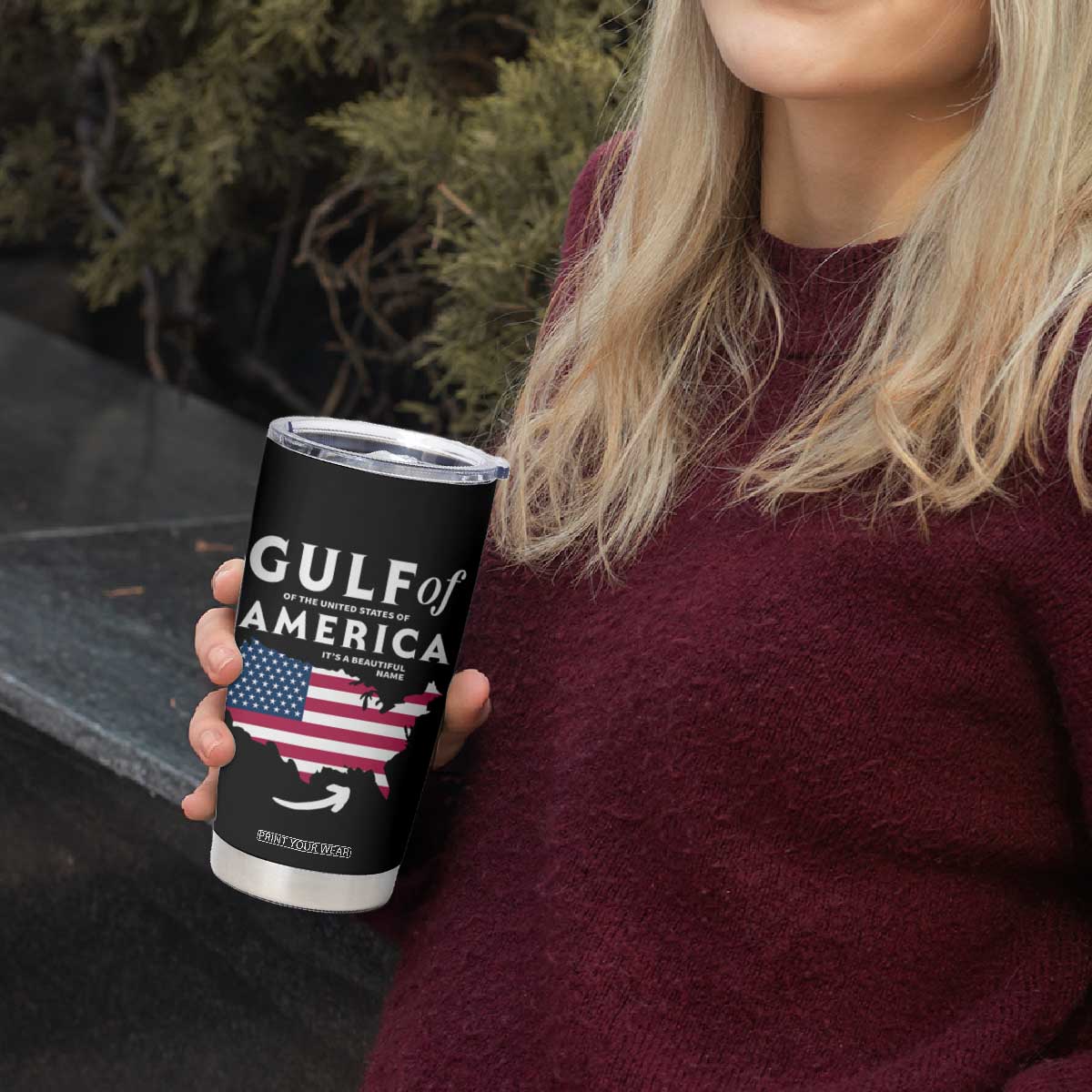 Trump America's Gulf Tumbler Cup Gulf Of The Usa American Flag Pride Patriotic TS02 Print Your Wear
