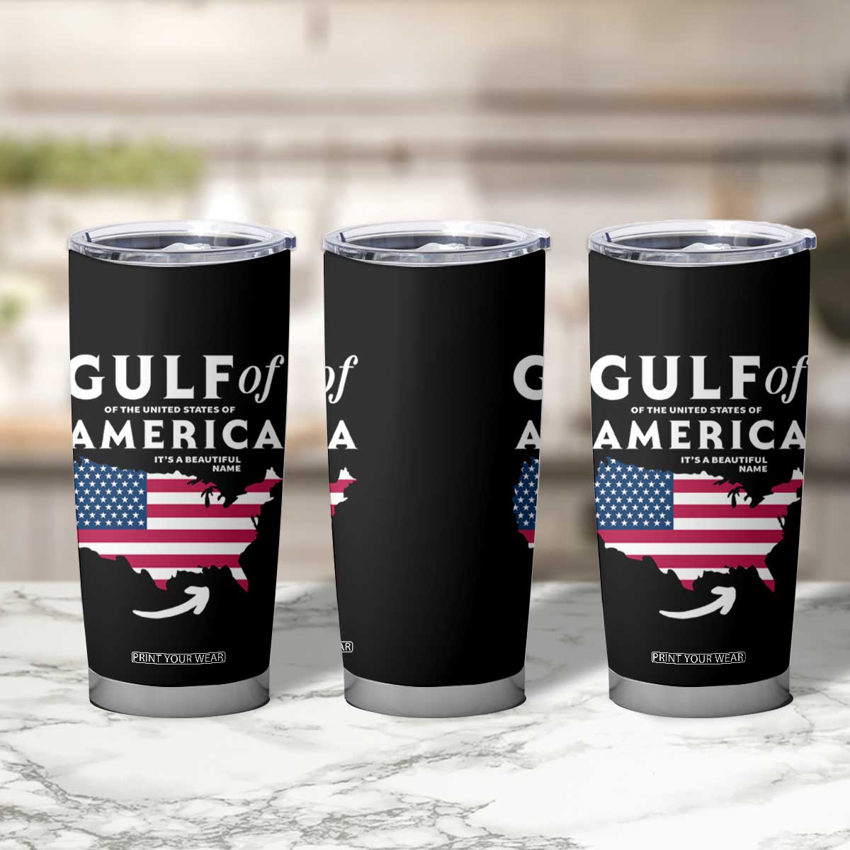 Trump America's Gulf Tumbler Cup Gulf Of The Usa American Flag Pride Patriotic TS02 Print Your Wear
