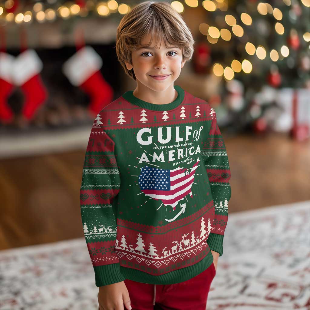 Trump America's Gulf Knit Sweatshirt Gulf Of The Usa American Flag Pride Patriotic TS02 Christmas Print Your Wear