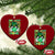 Retro St Patrick's Day Ceramic Ornament One Lucky Dude Green Checkered Heart Groovy TS02 Print Your Wear