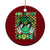 Retro St Patrick's Day Ceramic Ornament One Lucky Dude Green Checkered Heart Groovy TS02 1pc Red Print Your Wear