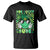 Retro St Patrick's Day T Shirt One Lucky Dude Green Checkered Heart Groovy TS02 Black Print Your Wear