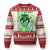 Retro St Patrick's Day Knit Sweatshirt One Lucky Dude Green Checkered Heart Groovy TS02 Red Print Your Wear