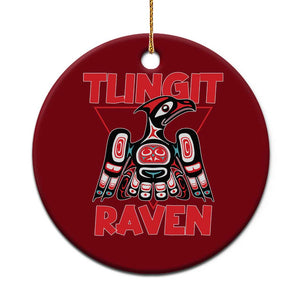 Tlingit Raven Totem Ceramic Ornament Alaska Native Tribal Art Design TS02 1pc Red Print Your Wear