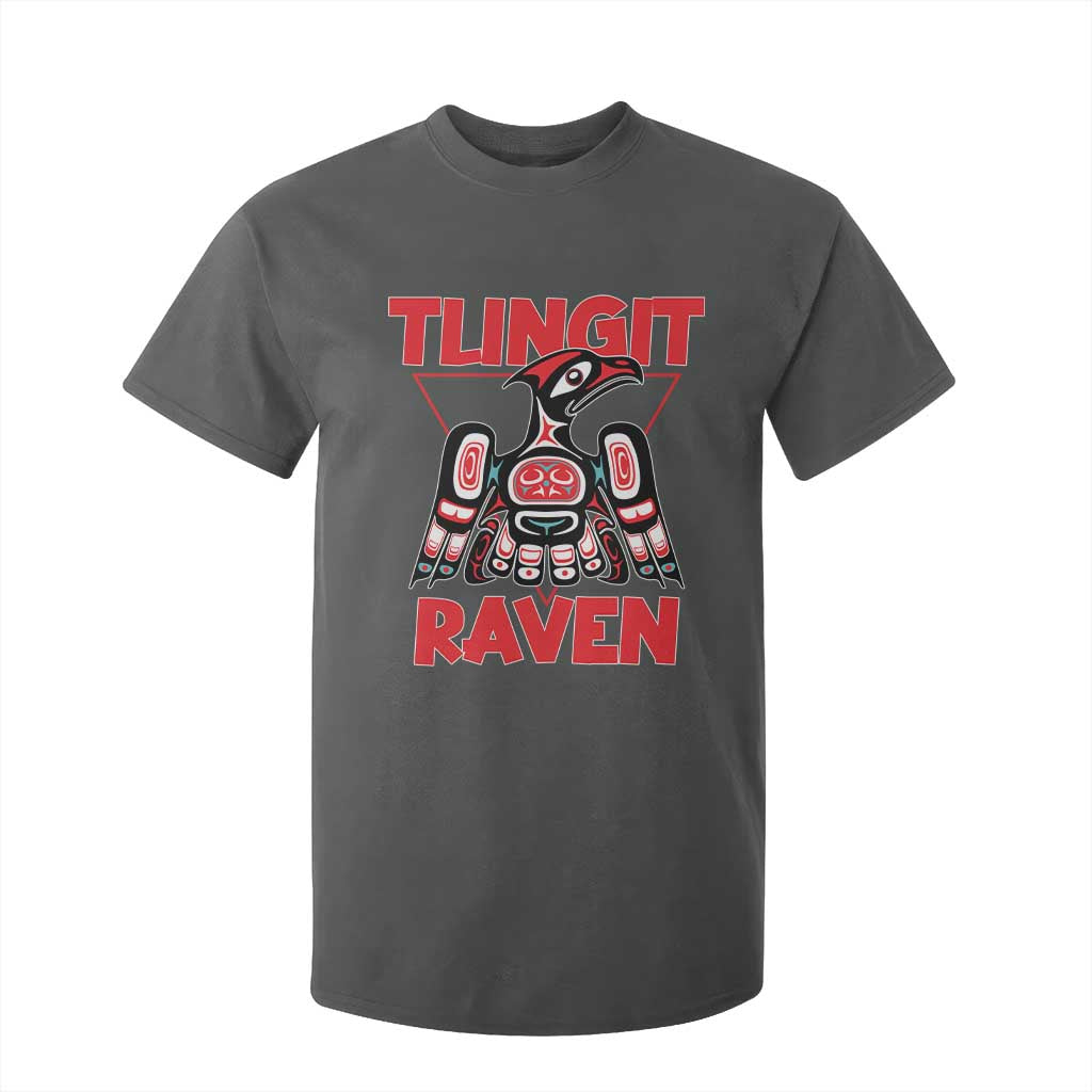 Tlingit Raven Totem T Shirt For Kid Alaska Native Tribal Art Design TS02 Dark Heather Print Your Wear