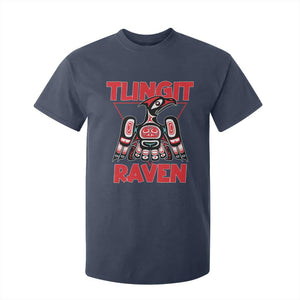 Tlingit Raven Totem T Shirt For Kid Alaska Native Tribal Art Design TS02 Navy Print Your Wear