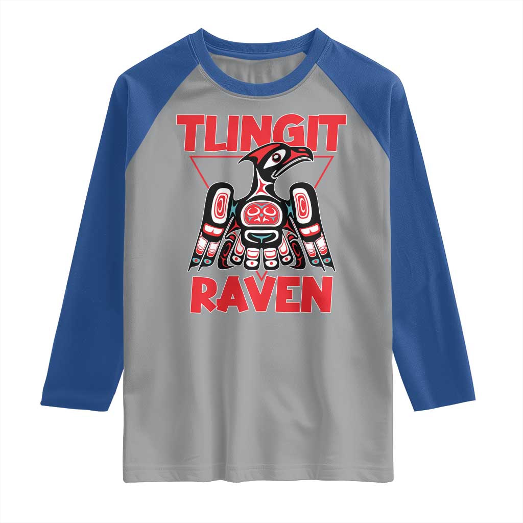 Tlingit Raven Totem Raglan Shirt Alaska Native Tribal Art Design TS02 Sport Gray Royal Print Your Wear