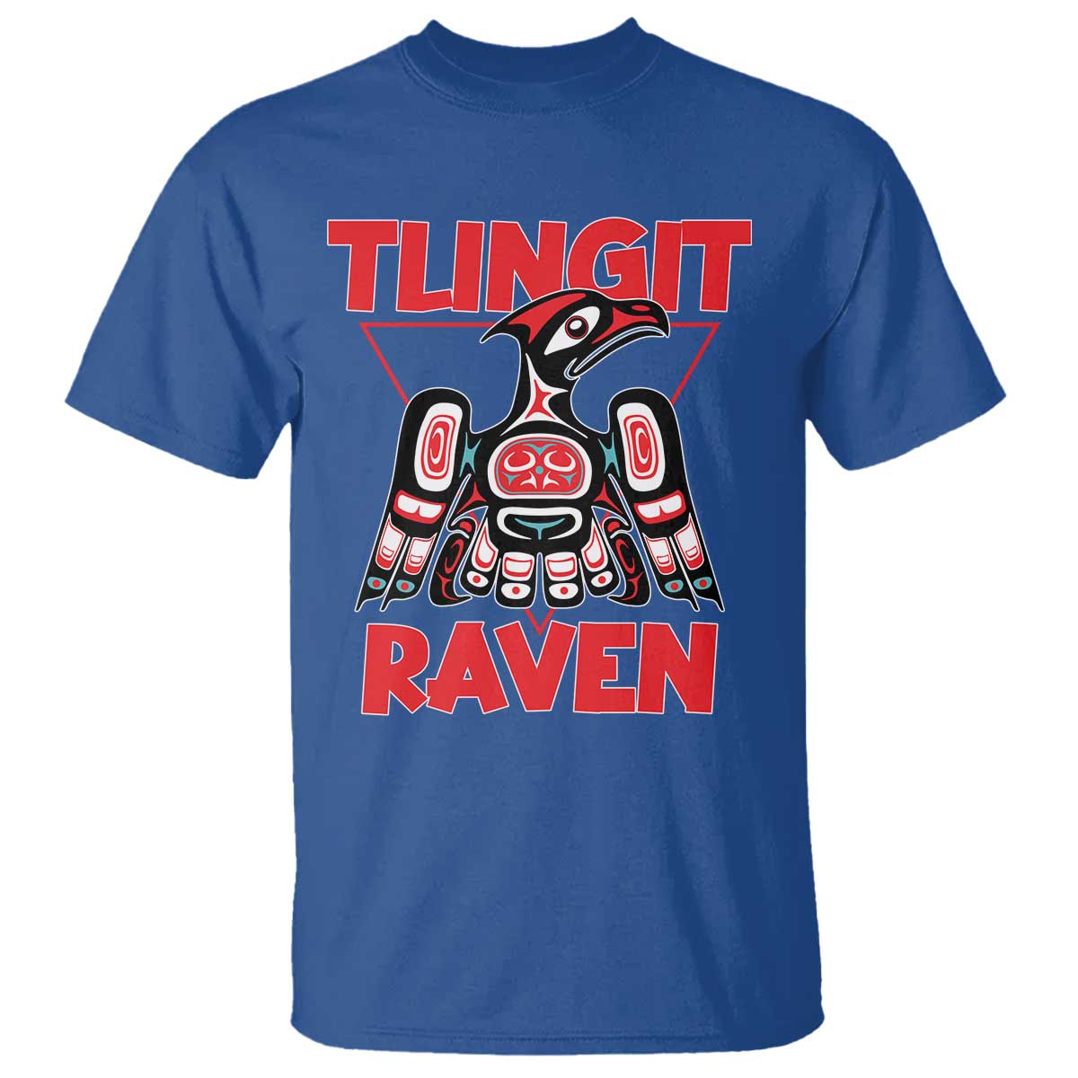 Tlingit Raven Totem T Shirt Alaska Native Tribal Art Design TS02 Royal Blue Print Your Wear