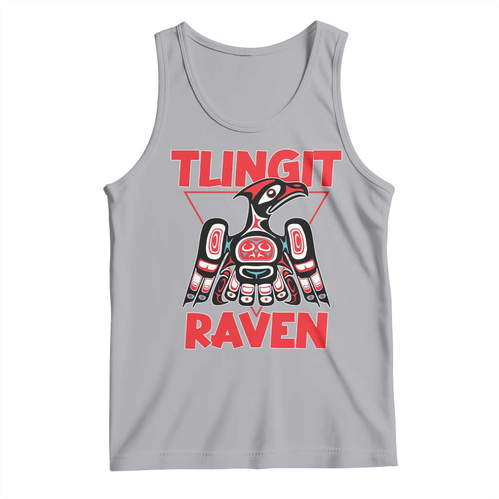 Tlingit Raven Totem Tank Top Alaska Native Tribal Art Design TS02 Athletic Heather Print Your Wear