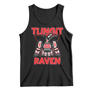 Tlingit Raven Totem Tank Top Alaska Native Tribal Art Design TS02 Black Print Your Wear