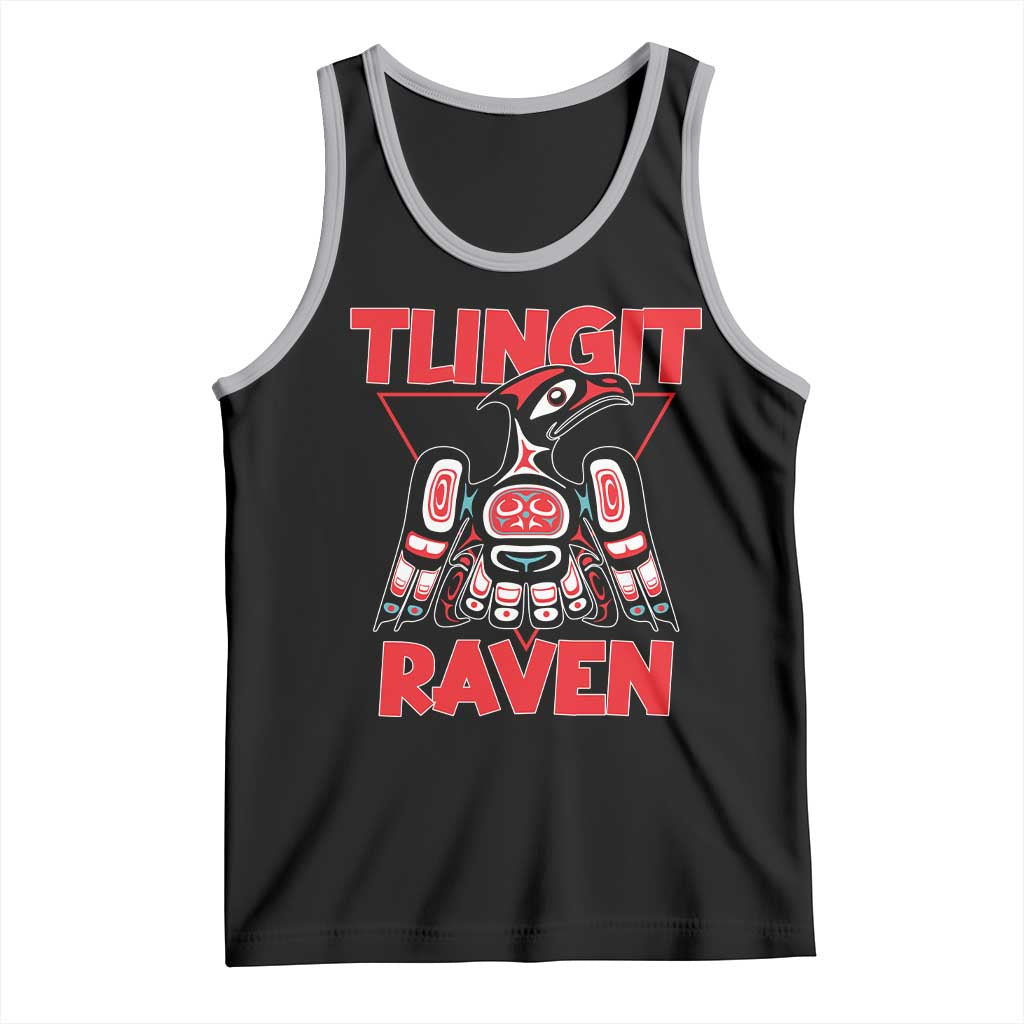 Tlingit Raven Totem Tank Top Alaska Native Tribal Art Design TS02 Black Athletic Heather Print Your Wear