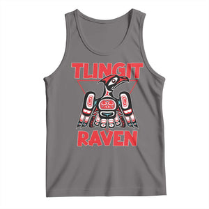 Tlingit Raven Totem Tank Top Alaska Native Tribal Art Design TS02 Deep Heather Print Your Wear