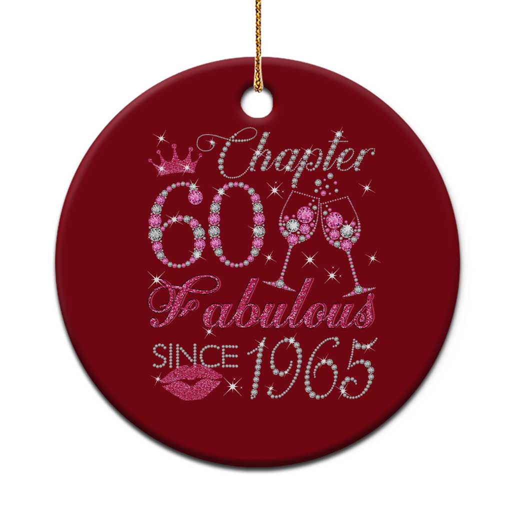 Chapter 60 Fabulous Ceramic Ornament Sparkle Since 1965 60Th Birthday Gift For Women TS02 1pc Red Print Your Wear