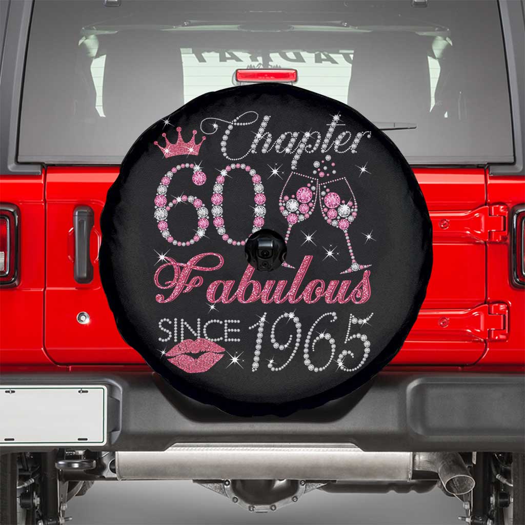 Chapter 60 Fabulous Spare Tire Cover Sparkle Since 1965 60Th Birthday Gift For Women TS02 Black Print Your Wear