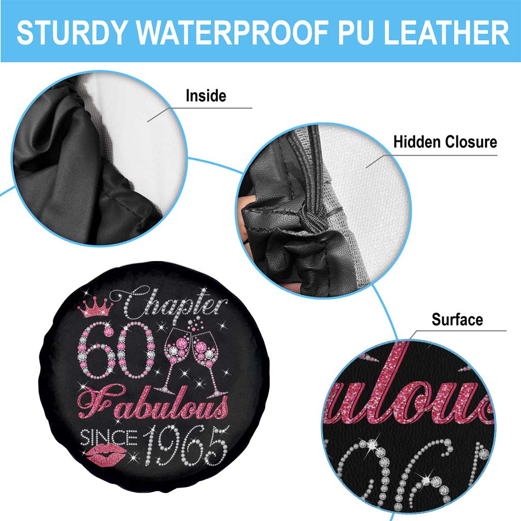 Chapter 60 Fabulous Spare Tire Cover Sparkle Since 1965 60Th Birthday Gift For Women TS02 Print Your Wear