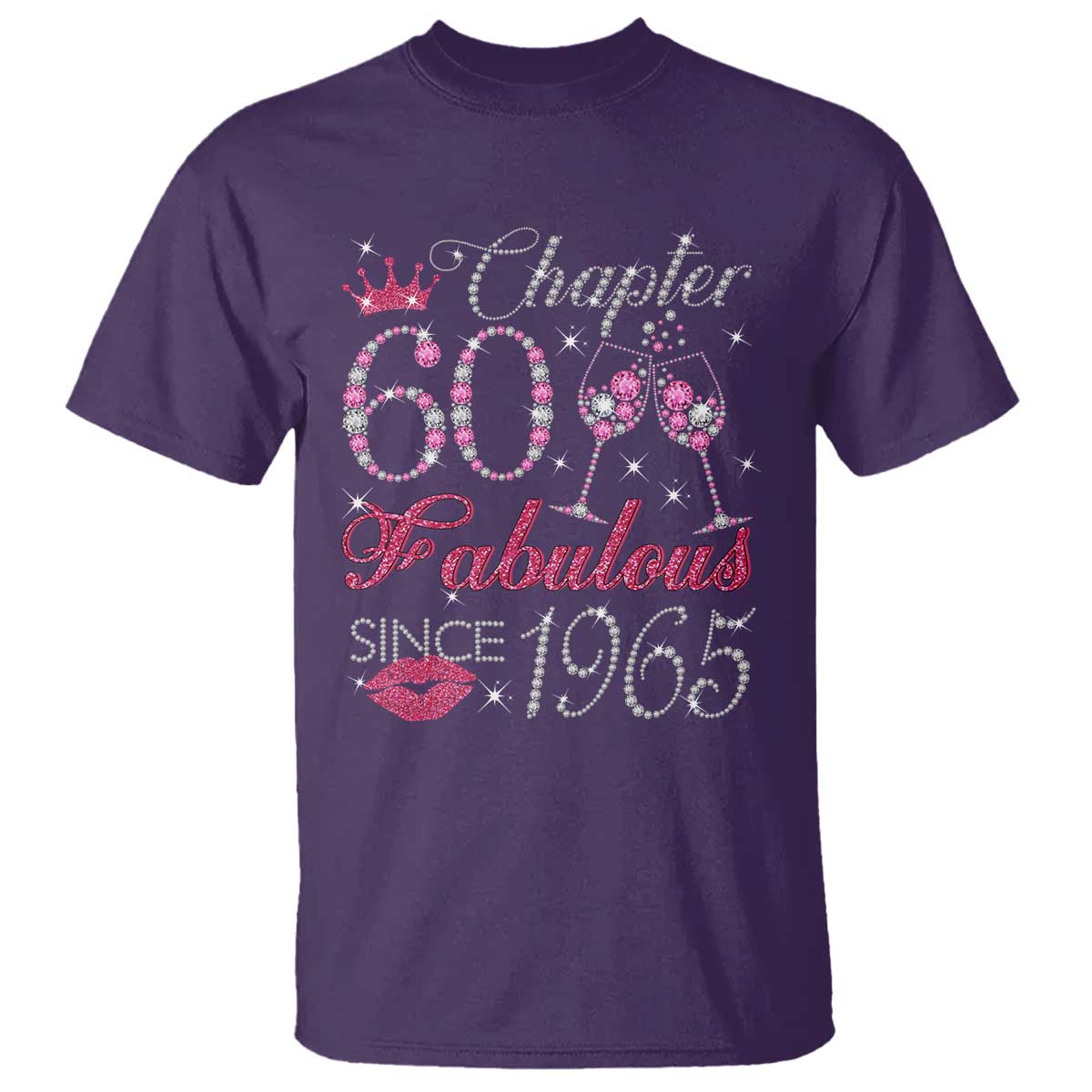 Chapter 60 Fabulous T Shirt Sparkle Since 1965 60Th Birthday Gift For Women TS02 Purple Print Your Wear