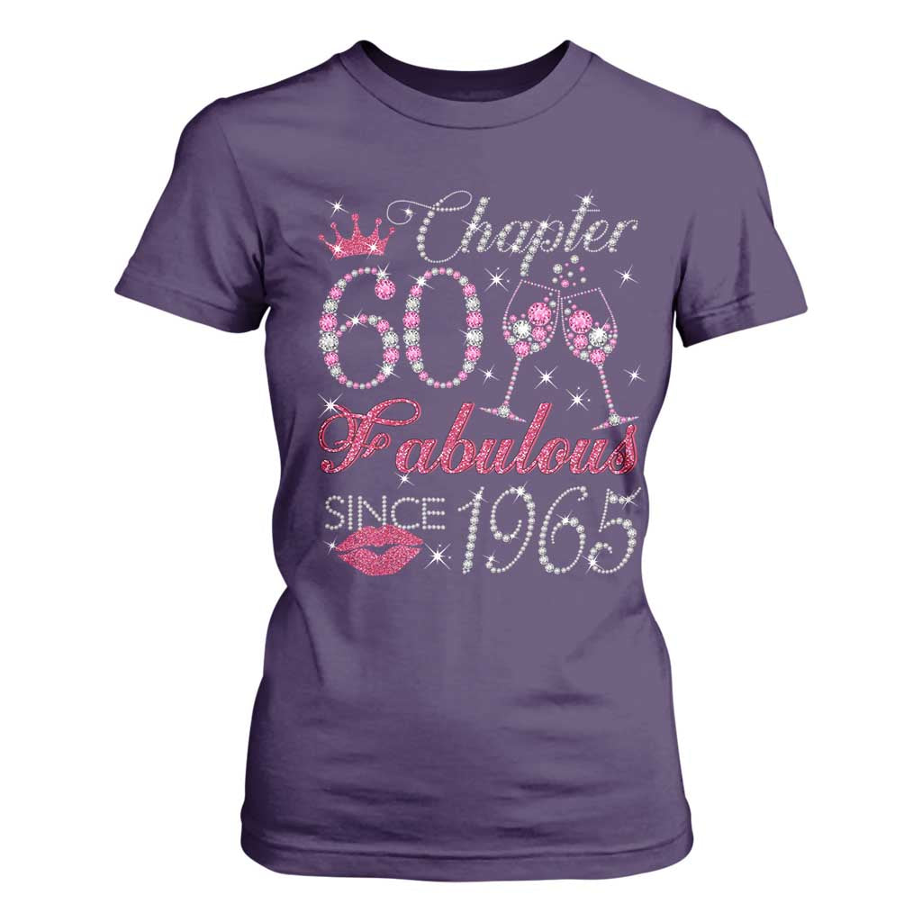 Chapter 60 Fabulous T Shirt For Women Sparkle Since 1965 60Th Birthday Gift For Women TS02 Purple Print Your Wear