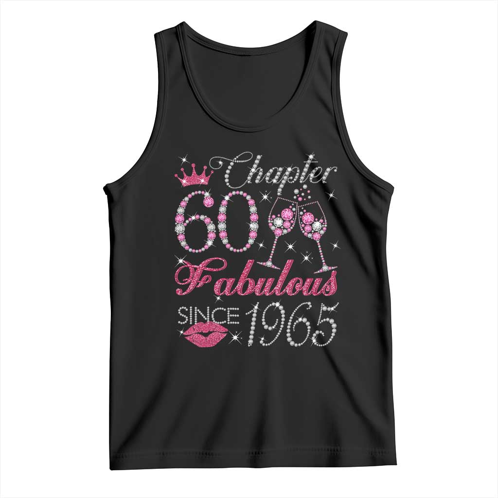 Chapter 60 Fabulous Tank Top Sparkle Since 1965 60Th Birthday Gift For Women TS02 Black Print Your Wear