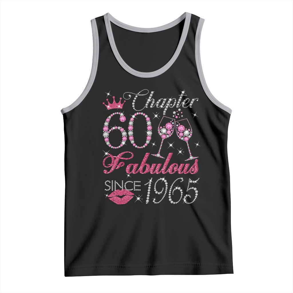 Chapter 60 Fabulous Tank Top Sparkle Since 1965 60Th Birthday Gift For Women TS02 Black Athletic Heather Print Your Wear