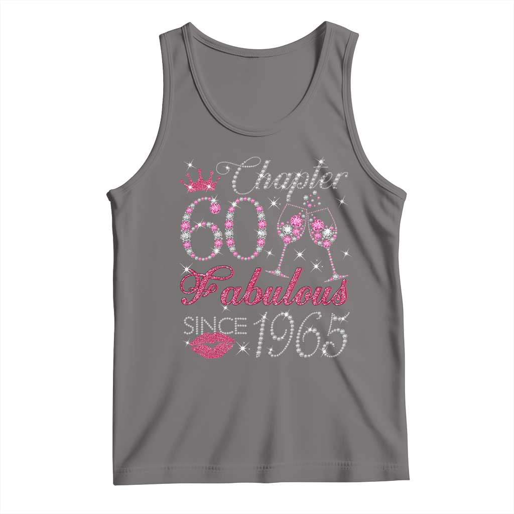 Chapter 60 Fabulous Tank Top Sparkle Since 1965 60Th Birthday Gift For Women TS02 Deep Heather Print Your Wear