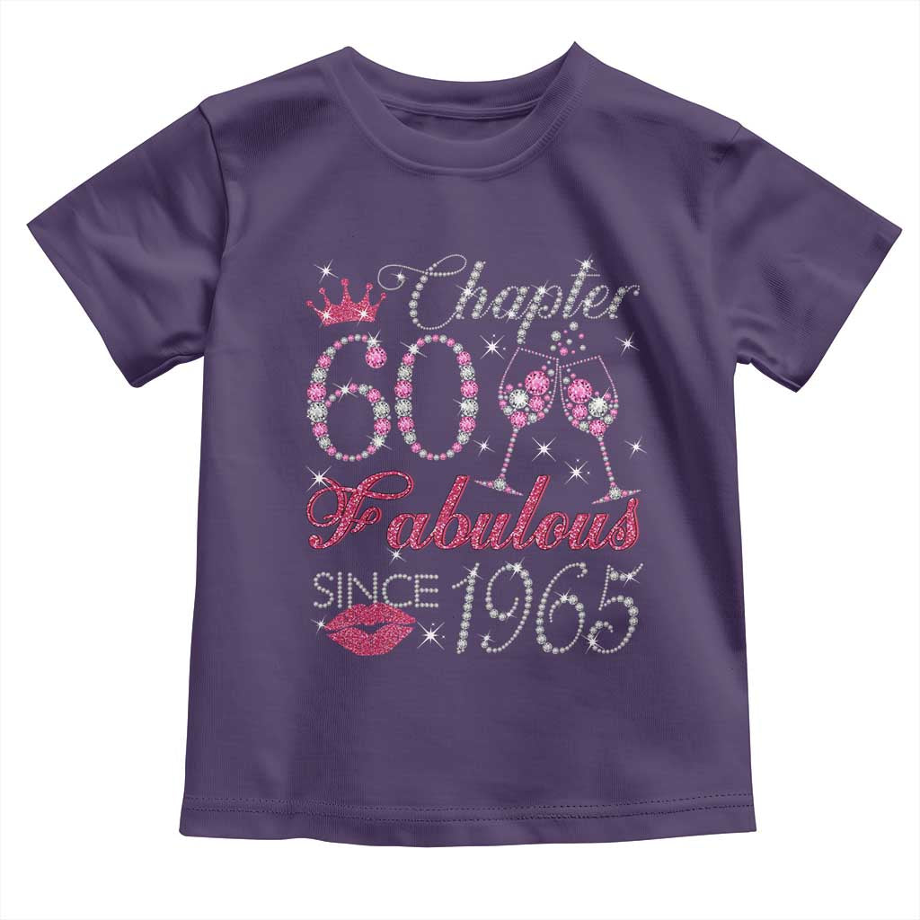 Chapter 60 Fabulous Toddler T Shirt Sparkle Since 1965 60Th Birthday Gift For Women TS02 Purple Print Your Wear