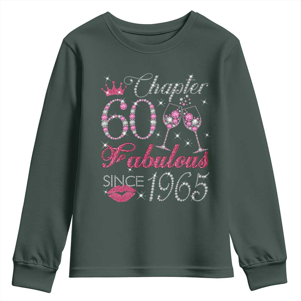 Chapter 60 Fabulous Youth Sweatshirt Sparkle Since 1965 60Th Birthday Gift For Women TS02 Dark Forest Green Print Your Wear