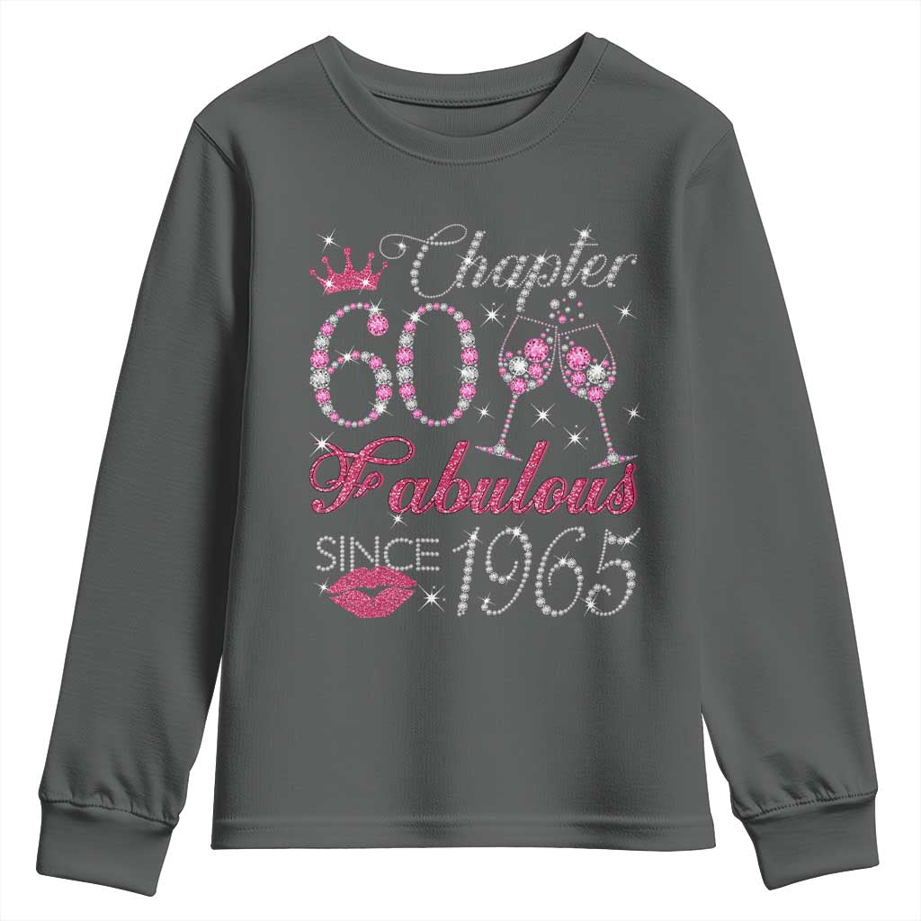 Chapter 60 Fabulous Youth Sweatshirt Sparkle Since 1965 60Th Birthday Gift For Women TS02 Dark Heather Print Your Wear
