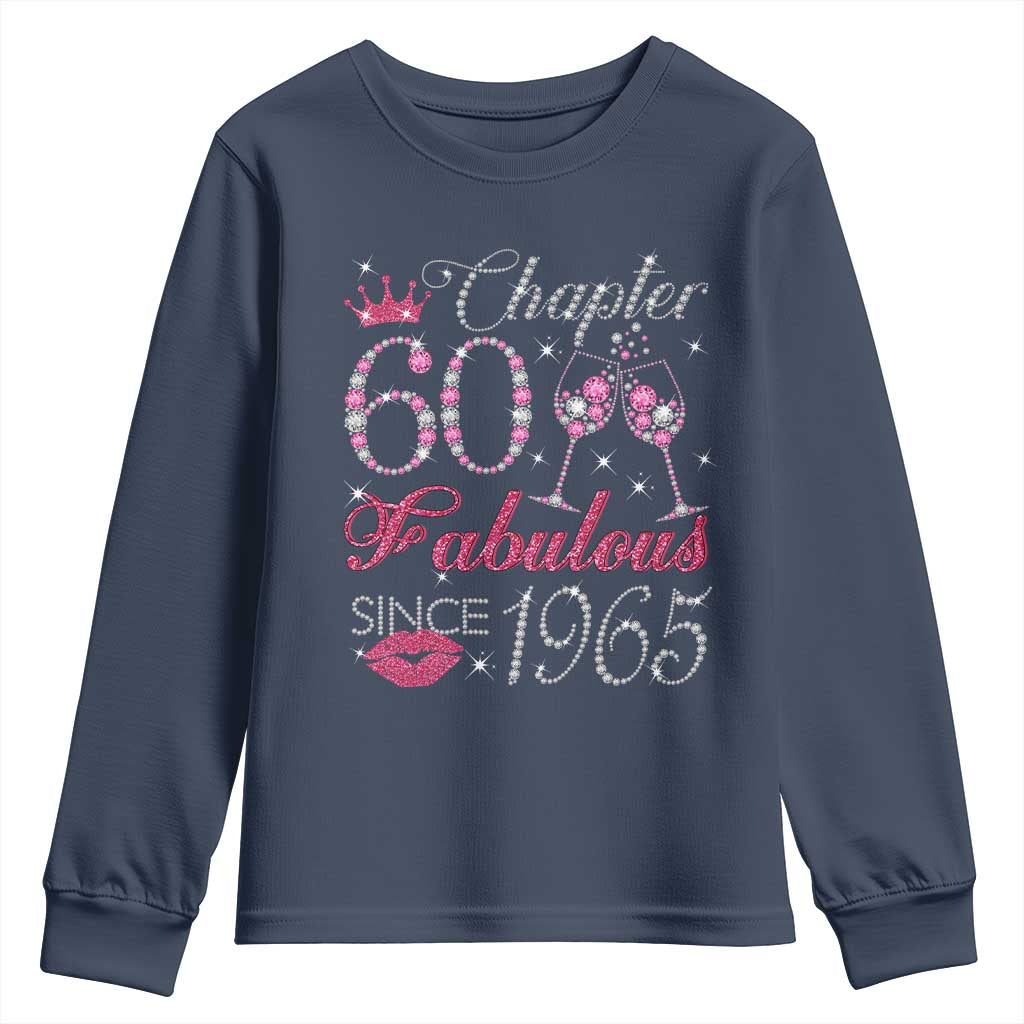 Chapter 60 Fabulous Youth Sweatshirt Sparkle Since 1965 60Th Birthday Gift For Women TS02 Navy Print Your Wear