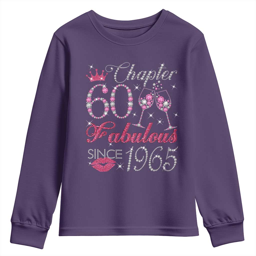 Chapter 60 Fabulous Youth Sweatshirt Sparkle Since 1965 60Th Birthday Gift For Women TS02 Purple Print Your Wear