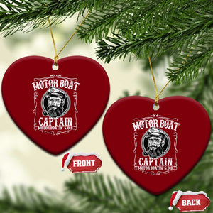 Motor Boat Captain Ceramic Ornament Funny Boating Pontoon Party Motor Boatin Lake Life TS02 Print Your Wear