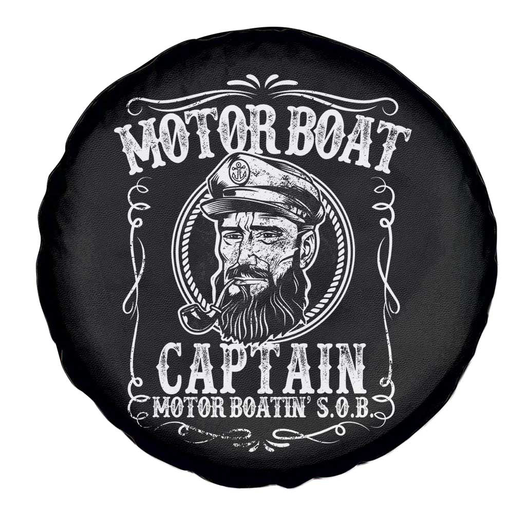 Motor Boat Captain Spare Tire Cover Funny Boating Pontoon Party Motor Boatin Lake Life TS02 Print Your Wear