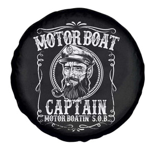 Motor Boat Captain Spare Tire Cover Funny Boating Pontoon Party Motor Boatin Lake Life TS02 Print Your Wear