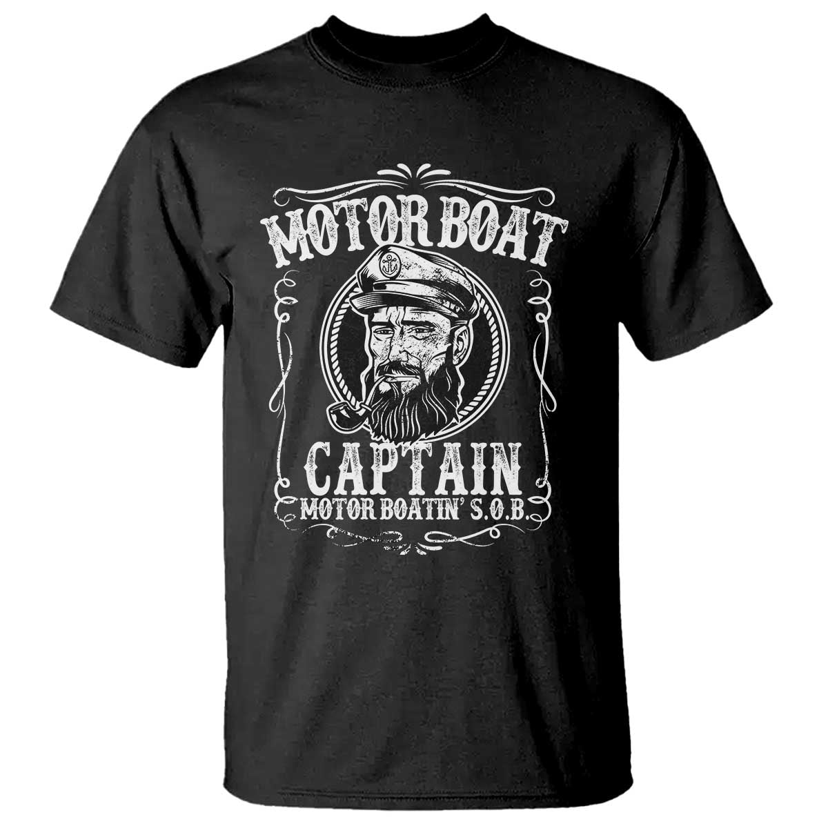 Motor Boat Captain T Shirt Funny Boating Pontoon Party Motor Boatin Lake Life TS02 Black Print Your Wear