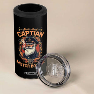 Funny Motor Boat Captain 4 in 1 Can Cooler Tumbler Pontoon SOB Motor Boating Vintage TS02 Print Your Wear