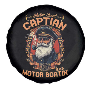 Funny Motor Boat Captain Spare Tire Cover Pontoon SOB Motor Boating Vintage TS02 Print Your Wear