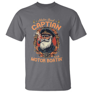 Funny Motor Boat Captain T Shirt Pontoon SOB Motor Boating Vintage TS02 Charcoal Print Your Wear