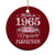 Happy 60th Birthday Floral Ceramic Ornament Made In 1965 60 Years of Perfection TS02 1pc Red Print Your Wear